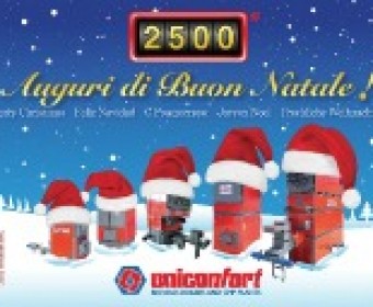 Uniconfort festeggia la produzione della 2500° caldaia a biomassa