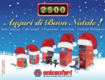 Uniconfort festeggia la produzione della 2500° caldaia a biomassa